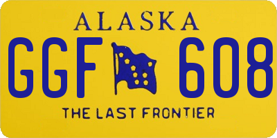 AK license plate GGF608