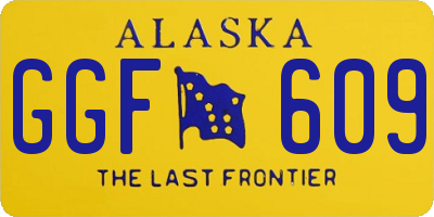 AK license plate GGF609