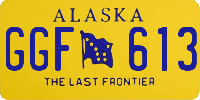AK license plate GGF613