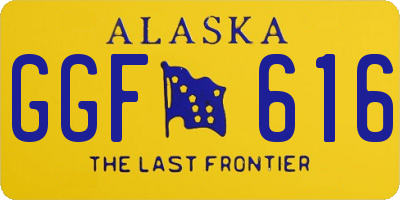 AK license plate GGF616
