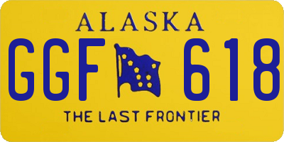AK license plate GGF618