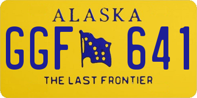 AK license plate GGF641