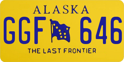 AK license plate GGF646