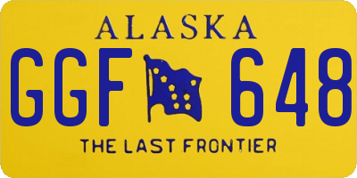 AK license plate GGF648