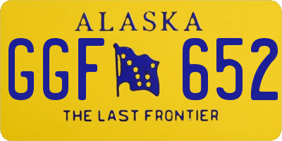 AK license plate GGF652