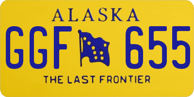 AK license plate GGF655
