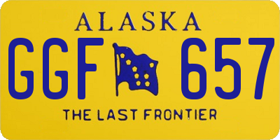 AK license plate GGF657