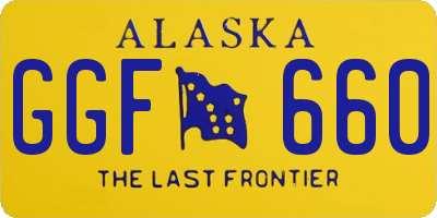 AK license plate GGF660