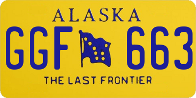 AK license plate GGF663