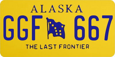 AK license plate GGF667