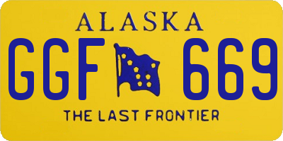 AK license plate GGF669