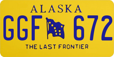AK license plate GGF672
