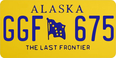 AK license plate GGF675