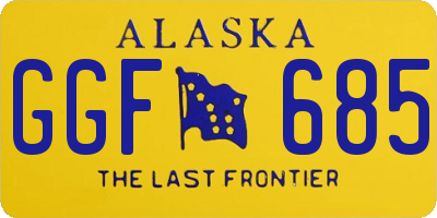 AK license plate GGF685