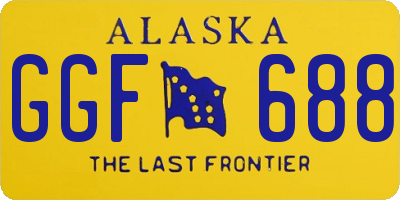 AK license plate GGF688