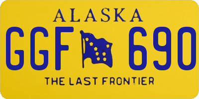 AK license plate GGF690
