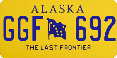 AK license plate GGF692