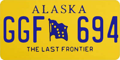 AK license plate GGF694