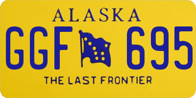 AK license plate GGF695