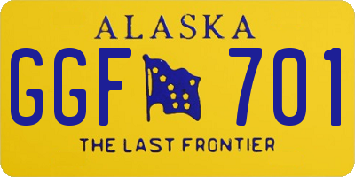 AK license plate GGF701
