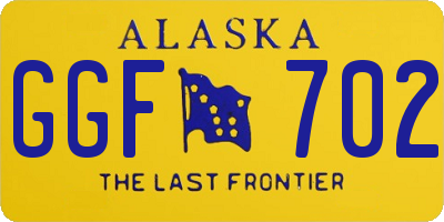 AK license plate GGF702