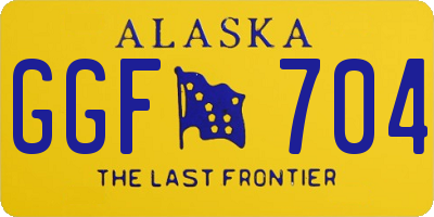 AK license plate GGF704