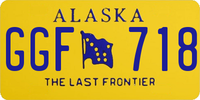AK license plate GGF718