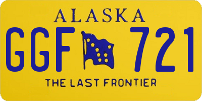 AK license plate GGF721