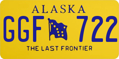 AK license plate GGF722