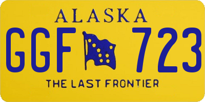 AK license plate GGF723