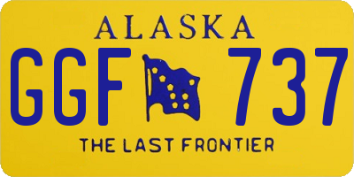AK license plate GGF737
