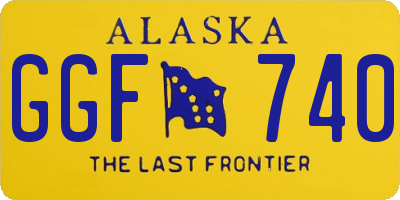 AK license plate GGF740