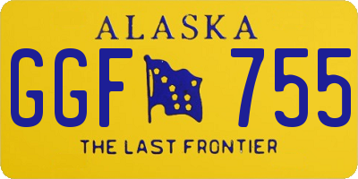 AK license plate GGF755