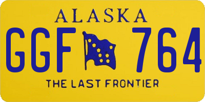 AK license plate GGF764