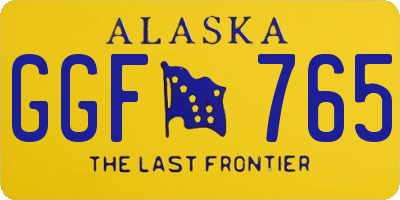 AK license plate GGF765