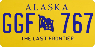 AK license plate GGF767