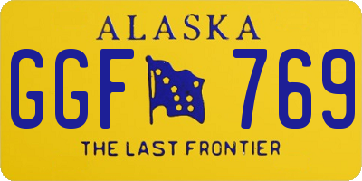 AK license plate GGF769