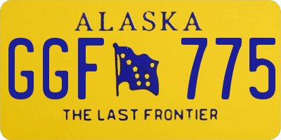 AK license plate GGF775