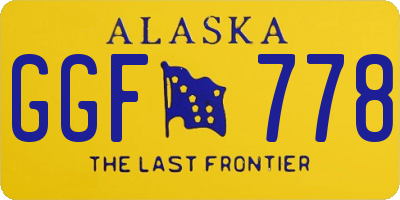 AK license plate GGF778