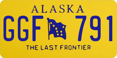AK license plate GGF791