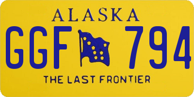 AK license plate GGF794