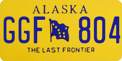 AK license plate GGF804