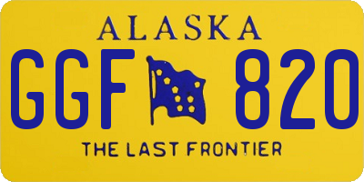 AK license plate GGF820