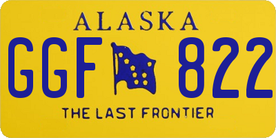 AK license plate GGF822