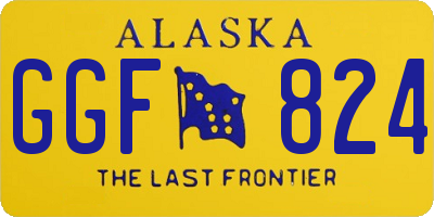 AK license plate GGF824