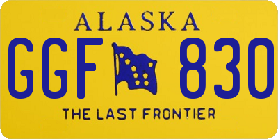 AK license plate GGF830