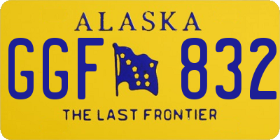 AK license plate GGF832