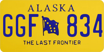AK license plate GGF834