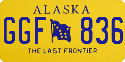 AK license plate GGF836