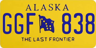 AK license plate GGF838